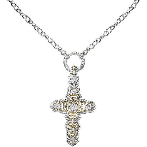 Vahan 14k Gold & Sterling Silver Diamond Pendant