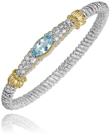 Vahan 14k Gold & Sterling Silver Sky Blue Topaz Bracelet