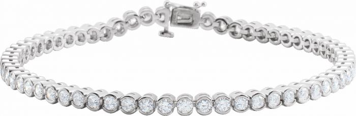 14K White 3 1/6 CTW Diamond Line 7.25 Bracelet