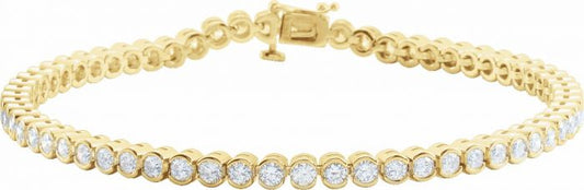 14K Yellow 3 1/6 CTW Diamond Line 7.25 Bracelet