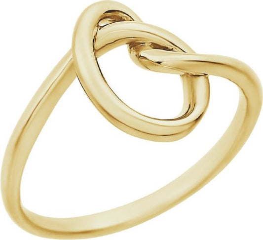 14K Yellow Knot Design Ring