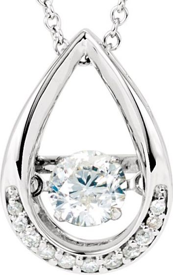 14K White 1/8 CTW Diamond Mystarau00ae 18 Necklace