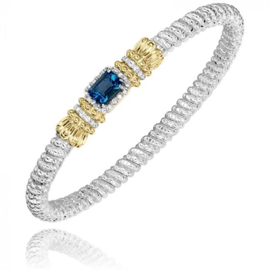 Vahan 14k Gold & Sterling Silver London Blue Topaz Bracelet