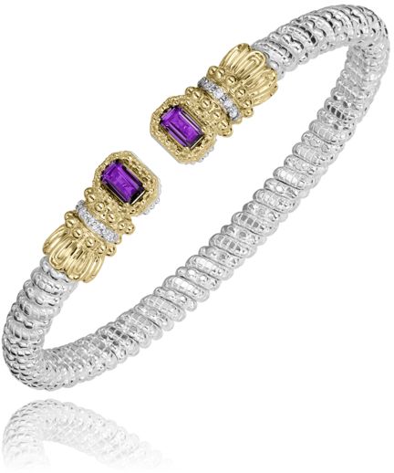 Vahan 14k Gold & Sterling Silver Amethyst Bracelet
