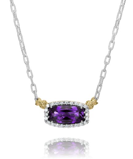 Vahan 14k Gold & Sterling Silver Amethyst Necklace
