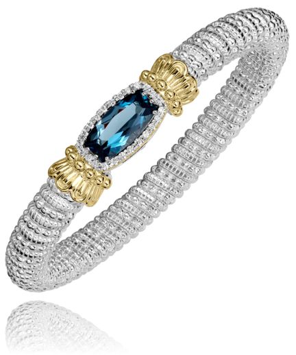 Vahan 14k Gold & Sterling Silver London Blue Topaz Bracelet
