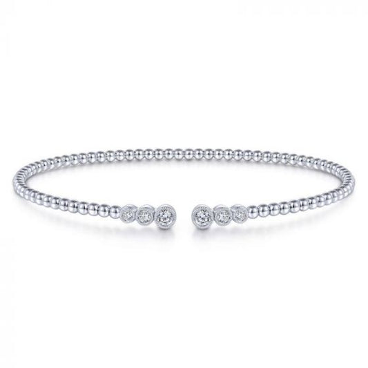 Gabriel & Co. 14k White Gold Bujukan Diamond Bangle Bracelet