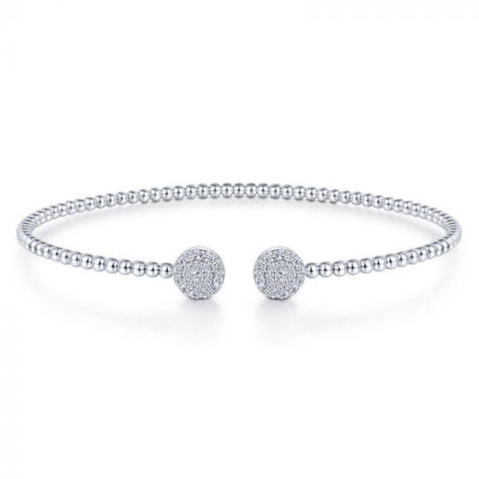 Gabriel & Co. 14k White Gold Bujukan Diamond Bangle Bracelet