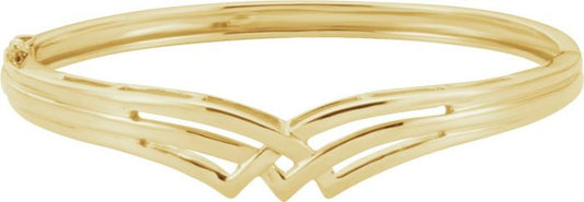 14K Yellow Hinged Bangle Bracelet
