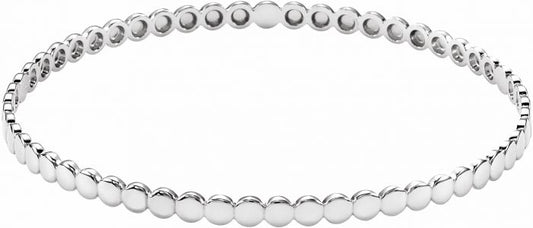 14K White Bangle Bracelet