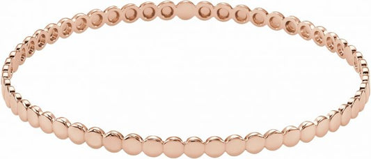14K Rose Bangle Bracelet