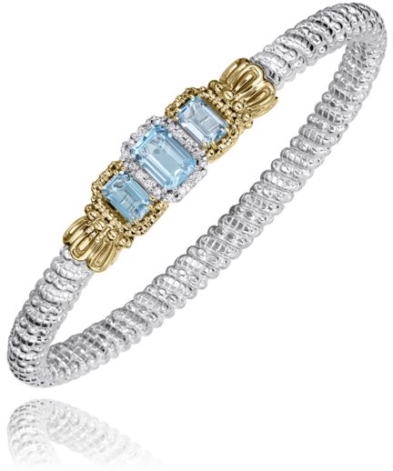 Vahan 14k Gold & Sterling Silver Sky Blue Topaz Bracelet