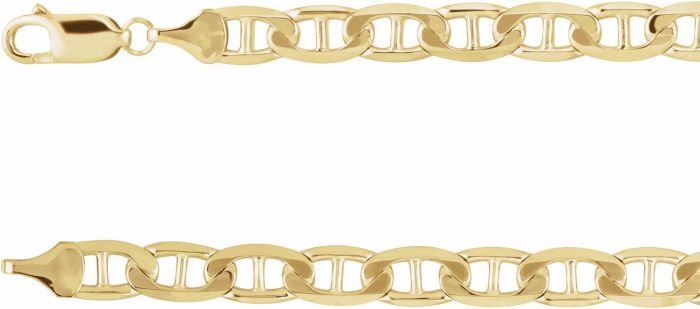 14K Yellow 6 mm Curbed Anchor 8.5 Bracelet