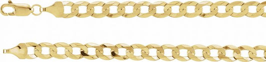 14K Yellow 5.8 mm Curb 8 Chain