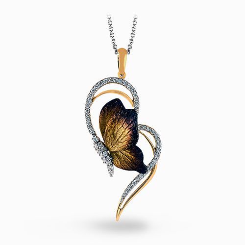 Simon G. 18k Yellow Gold Diamond Pendant