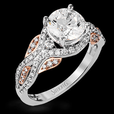 Simon G. 18k White Gold Engagement Ring