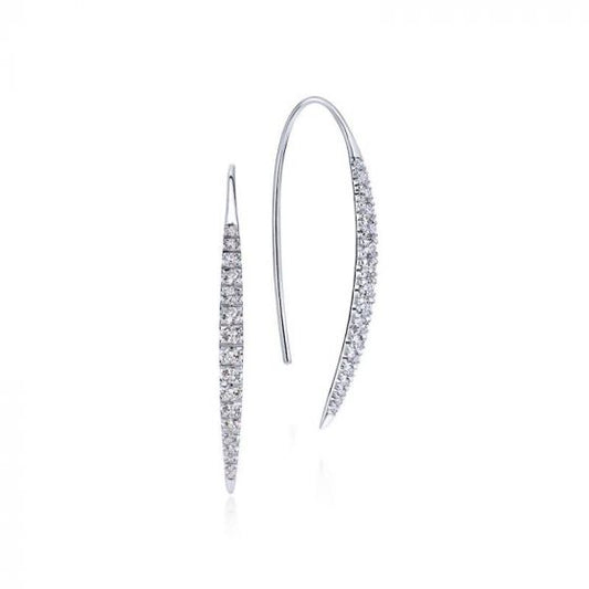 Gabriel & Co. 14k White Gold Kaslique Diamond Drop Earrings