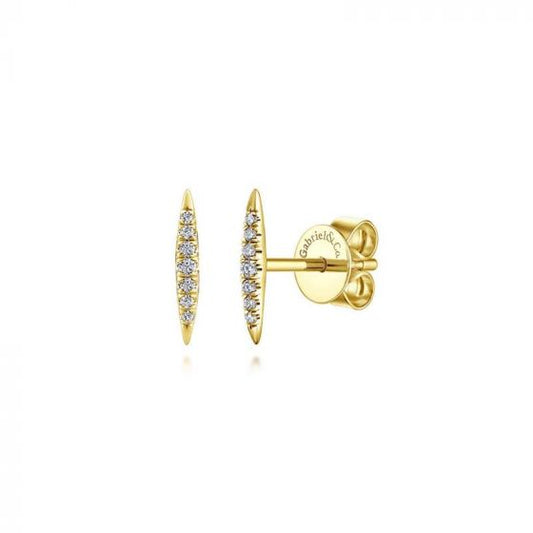 Gabriel & Co. 14k Yellow Gold Kaslique Diamond Stud Earrings