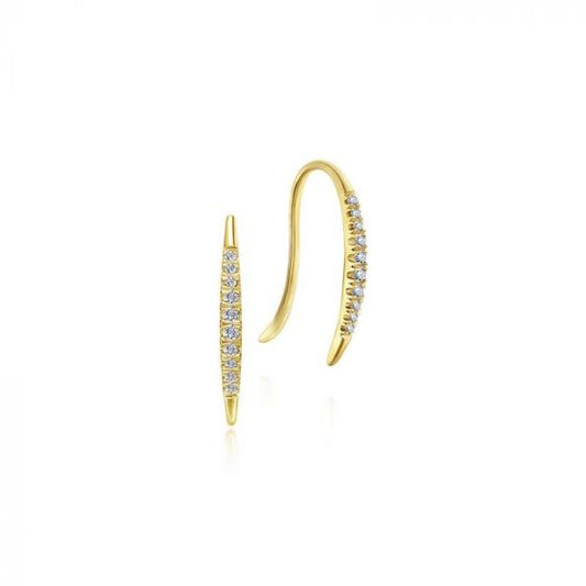 Gabriel & Co. 14k Yellow Gold Kaslique Diamond Drop Earrings