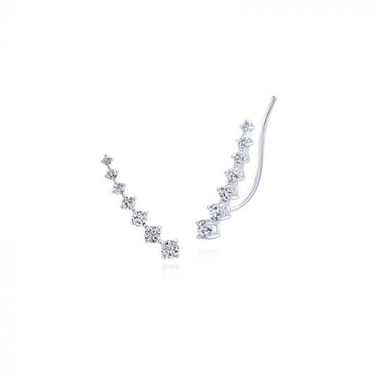 Gabriel & Co. 14k White Gold Lusso Diamond Stud Earrings
