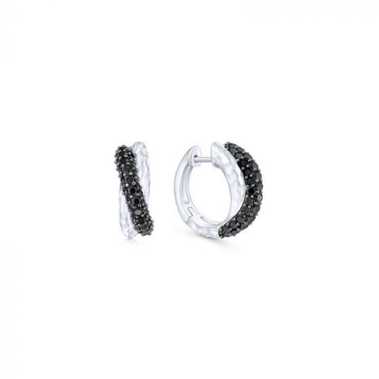 Gabriel & Co. Sterling Silver Souviens Gemstone Huggy Earrings