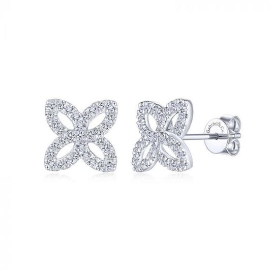 Gabriel & Co. 14k White Gold Lusso Diamond Stud Earrings