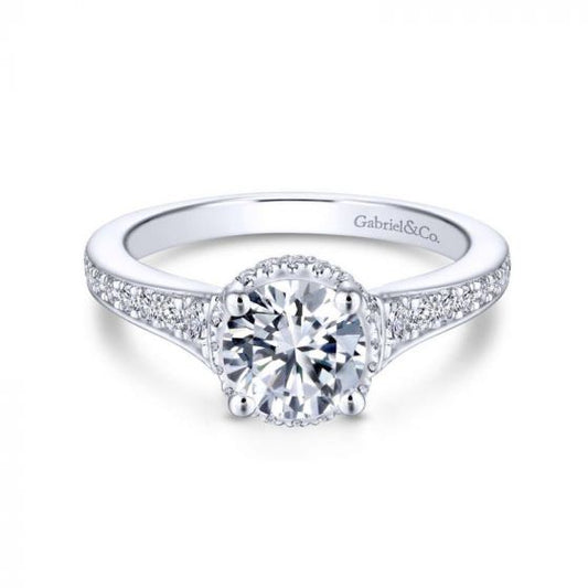 Gabriel & Co. 14k White Gold Infinity Straight Engagement Ring