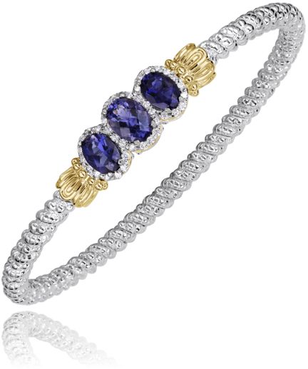 Vahan 14k Gold & Sterling Silver London Blue Topaz Bracelet