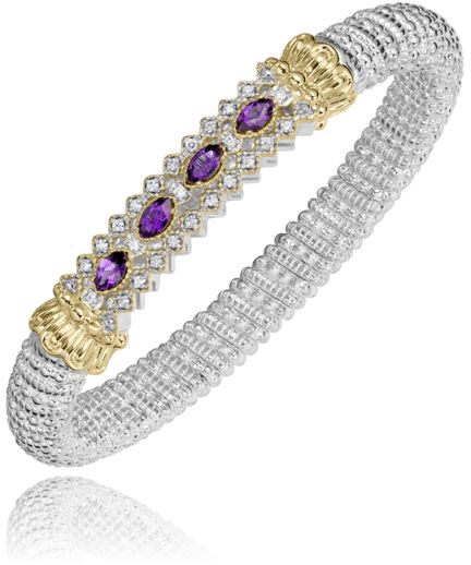 Vahan 14k Gold & Sterling Silver Chrome Diopside Bracelet