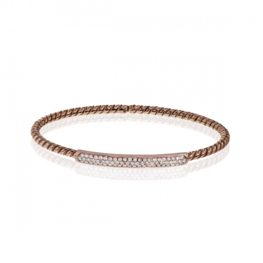 Simon G. 18k White Gold Diamond Bangle Bracelet