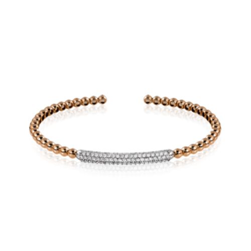 Simon G. 18k White Gold Diamond Bangle Bracelet