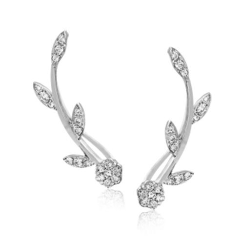 Simon G. 18k White Gold Diamond Earrings