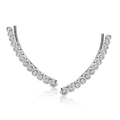 Simon G. 18k White Gold Earrings