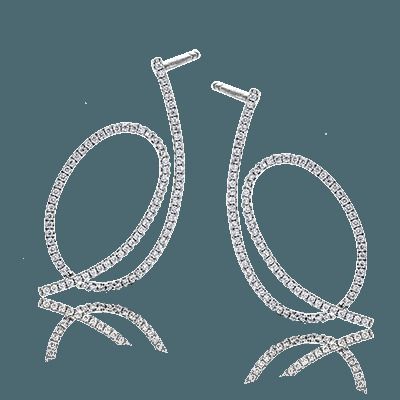 Simon G. 18k White Gold Earrings