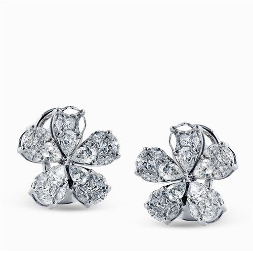 Simon G. 18k White Gold Diamond Earrings