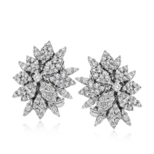 Simon G. 18k White Gold Diamond Earrings