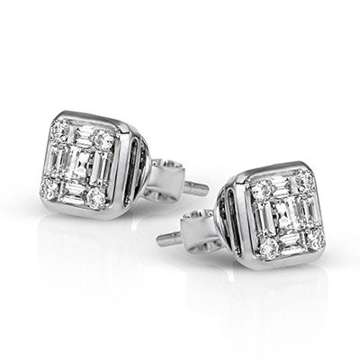 Simon G. 18k White Gold Earrings