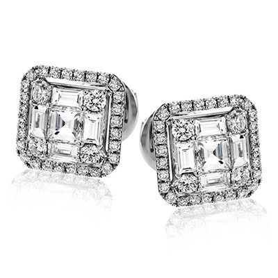 Simon G. 18k White Gold Earrings