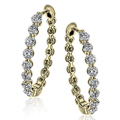 Simon G. 18k White Gold Hoop Earrings