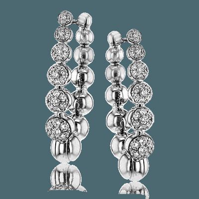 Simon G. 18k White Gold Hoop Earrings