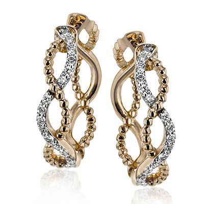 Simon G. 18k White Gold Hoop Earrings