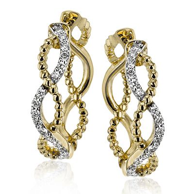 Simon G. 18k White Gold Hoop Earrings