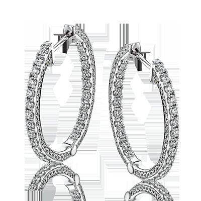 Simon G. 18k White Gold Hoop Earrings
