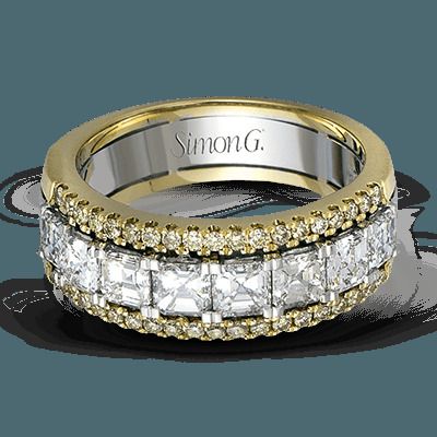 Simon G. 18k Yellow And White Gold Anniversary Ring