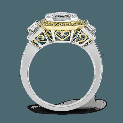 Simon G. 18k Yellow And White Gold Engagement Ring