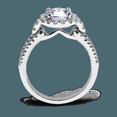 Simon G. 18k White Gold Engagement Ring