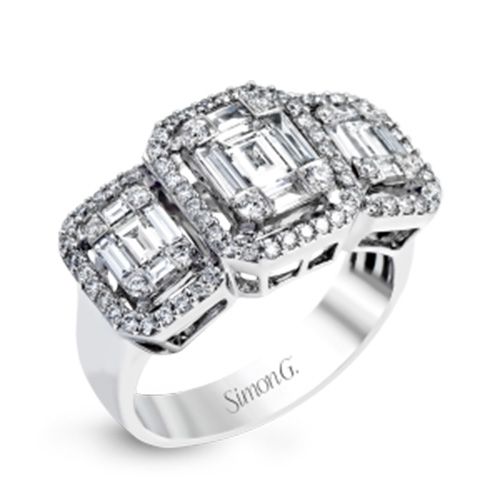 Simon G. 18k White Gold Diamond Right Hand Ring
