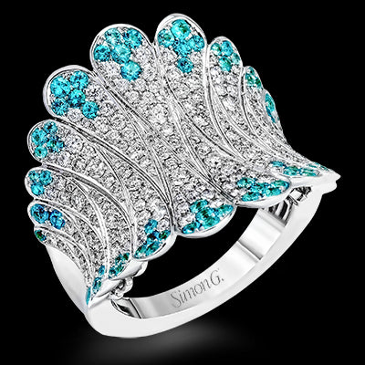 Simon G. 18k White Gold Sg Color Ring, Size 7