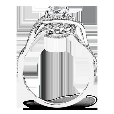 Simon G. 18k White Gold Engagement Ring