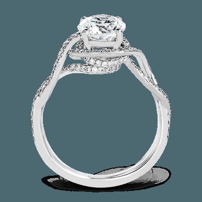 Simon G. 18k White Gold Engagement Ring